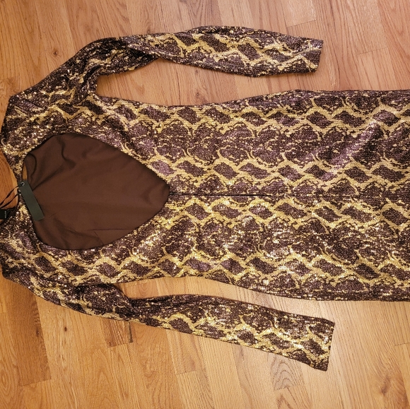 Sequin gold snake skin dress - Picture 2 of 4